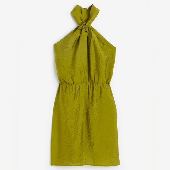 H&M Dresses & Skirts - H&M Halterneck dress In Olive Green Size medium